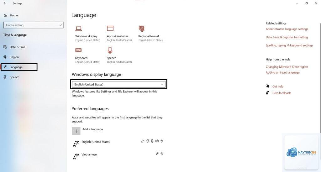 cách đổi ngôn ngữ windows - Hình 3