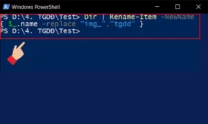 cách đổi tên file bằng powershell