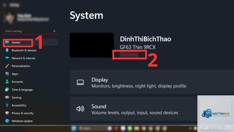 cách đổi tên thiết bị windows 11