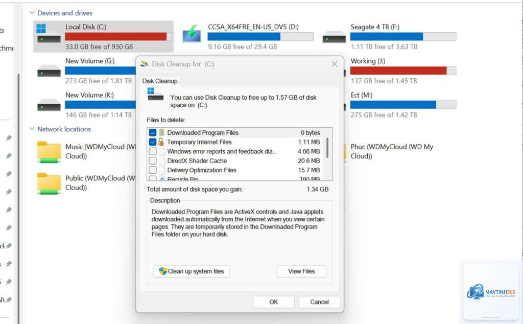 cách dọn file tạm windows 11