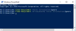 cách dọn rác windows bằng powershell