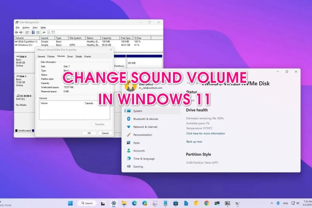 cách đồng bộ âm lượng windows 11