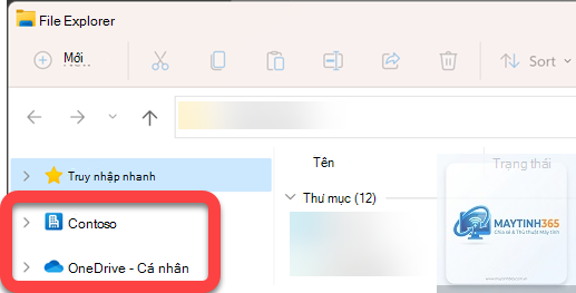 cách đồng bộ onedrive với file explorer