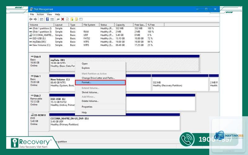 cách format usb bằng disk management - Hình 4