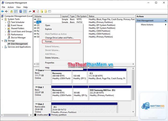 cách format usb bằng disk management - Hình 5