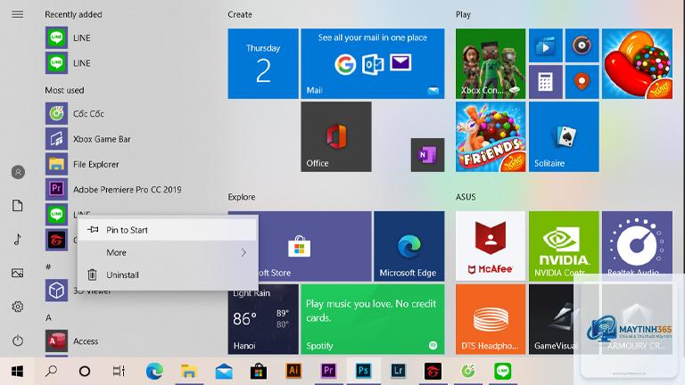 cách ghim ai tools vào start menu - Hình 3