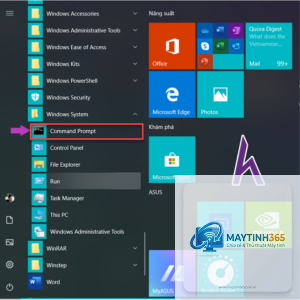 cách ghim cmd vào start menu