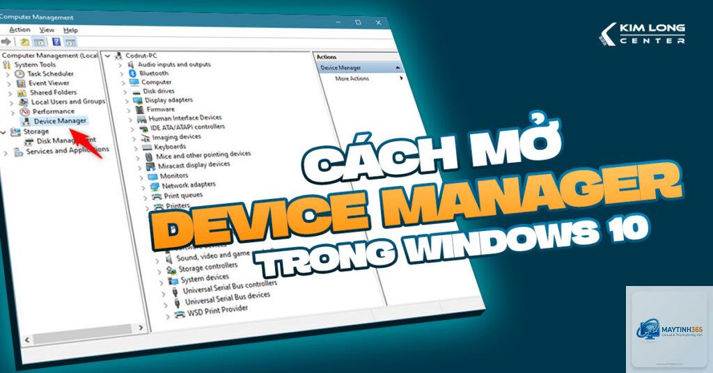 cách ghim device manager vào start menu