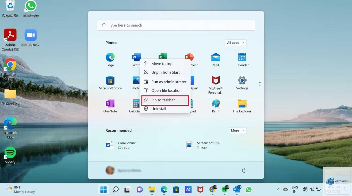 cách ghim excel vào taskbar - Hình 5