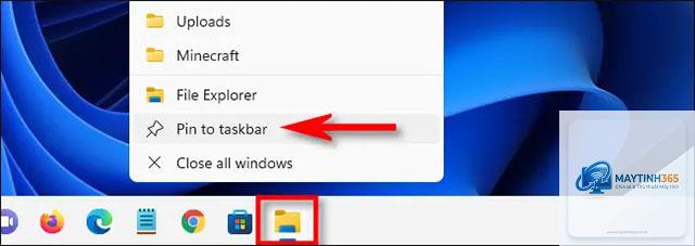 cách ghim file explorer vào taskbar - Hình 3