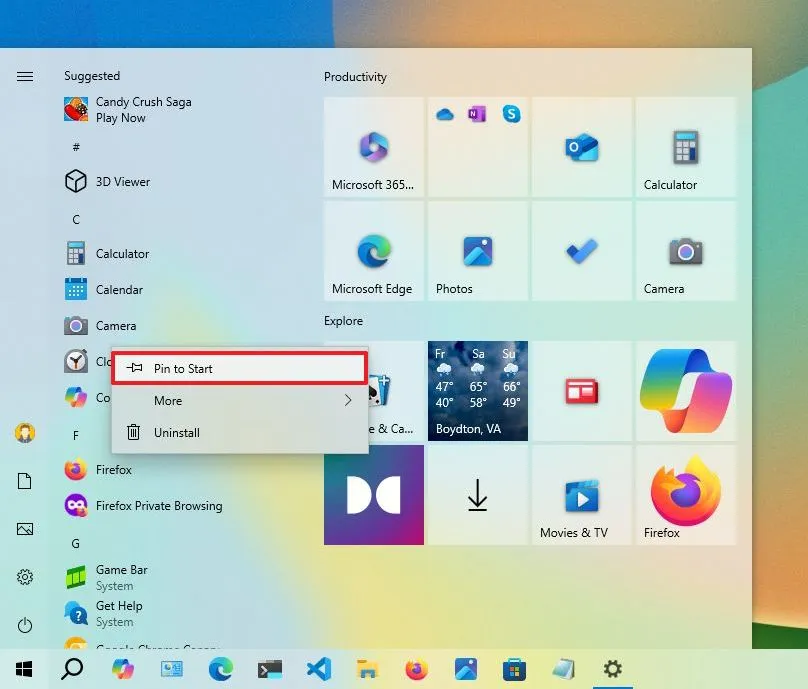 cách ghim firefox vào start menu - Hình 3