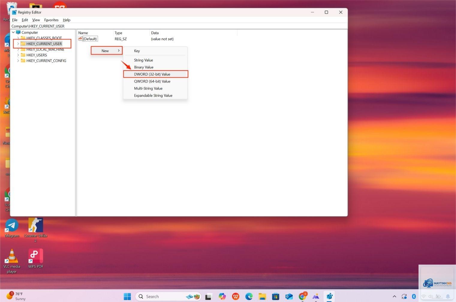 cách ghim registry editor vào taskbar - Hình 1