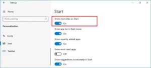cách ghim settings vào start menu