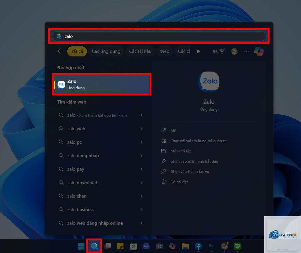 cách ghim ứng dụng vào taskbar windows 11
