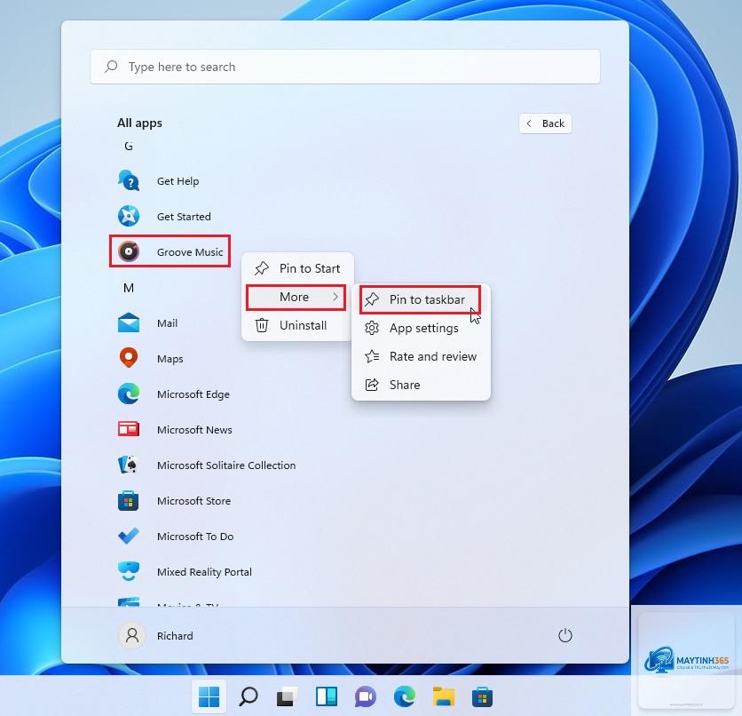 cách ghim ứng dụng vào taskbar windows 11 - Hình 4