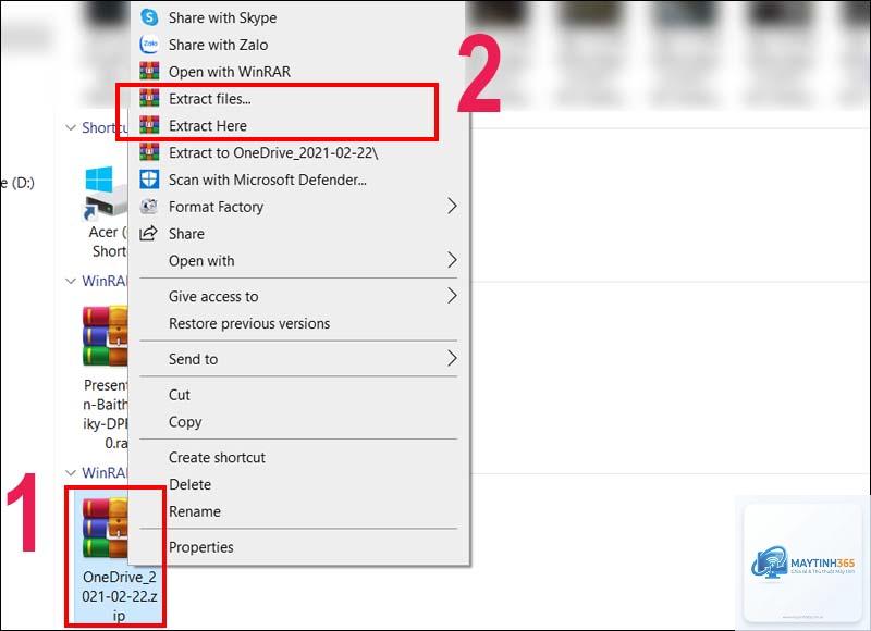 cách giải nén file zip