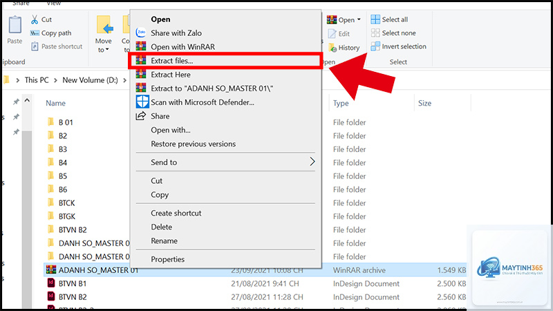 cách giải nén nhiều file