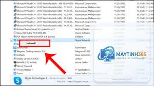 cách gỡ skype