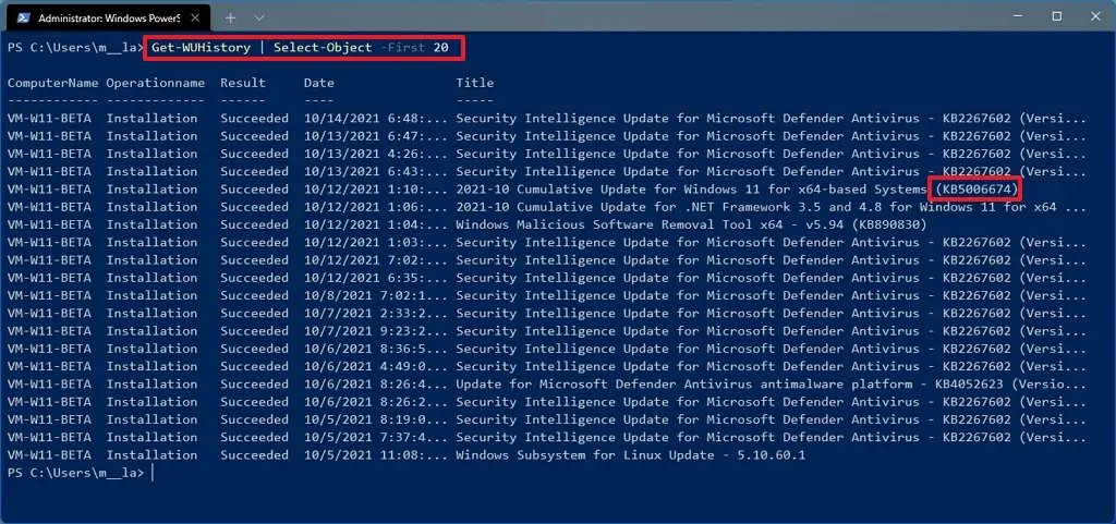 cách gỡ update bằng powershell - Hình 2