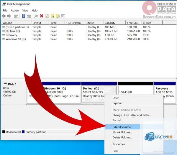 cách gộp phân vùng ổ cứng windows 11