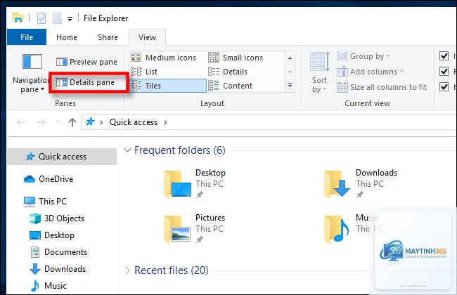 cách hiển thị file dạng chi tiết