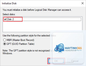 cách initialize disk windows 11
