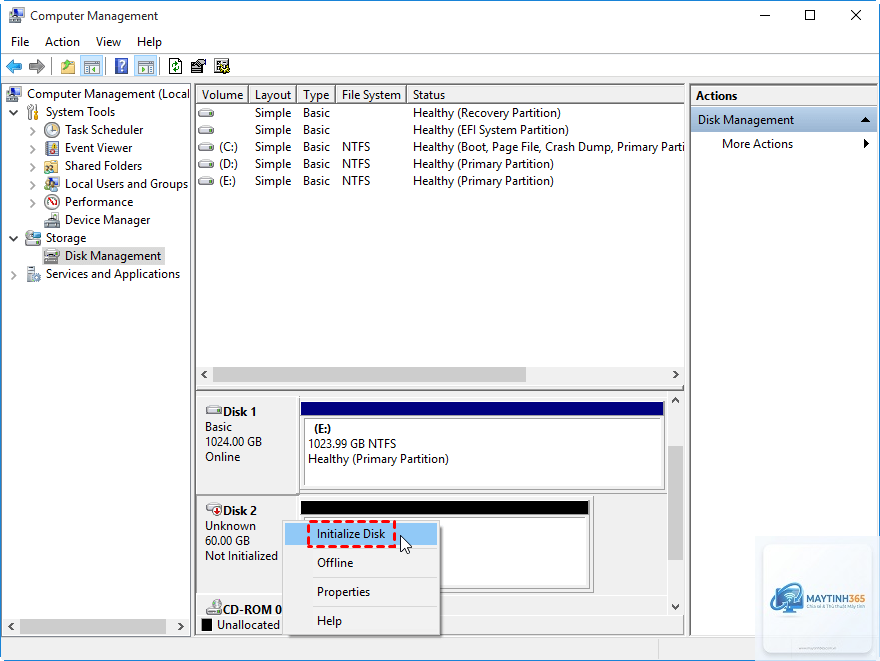 cách initialize disk windows 11 - Hình 5