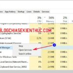 cách khởi động service từ task manager