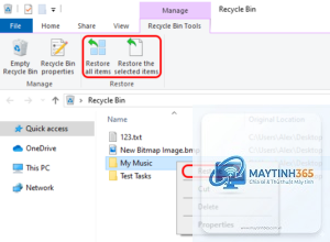 cách khôi phục file đã xóa
