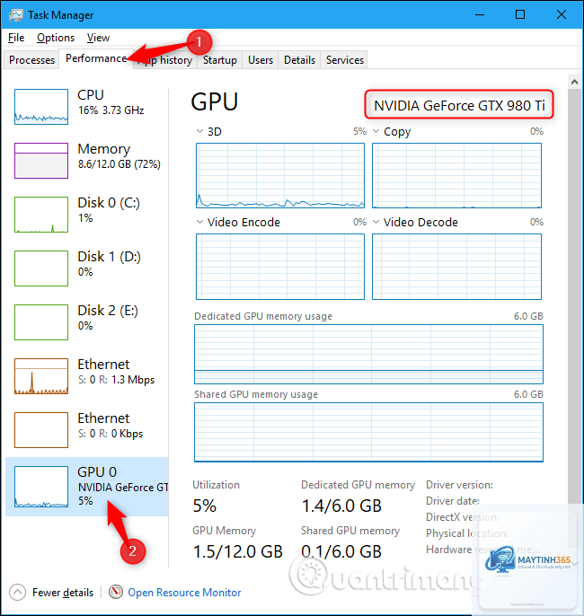 cách kiểm tra hiệu suất gpu
