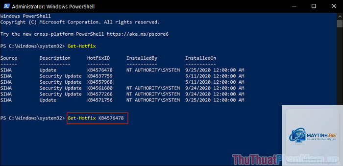 cách kiểm tra update bằng powershell - Hình 4