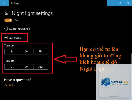 cách lên lịch night light - Hình 3