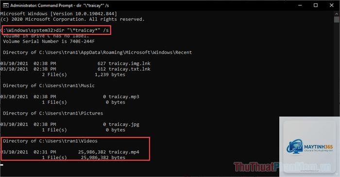 cách liệt kê file bằng cmd - Hình 5
