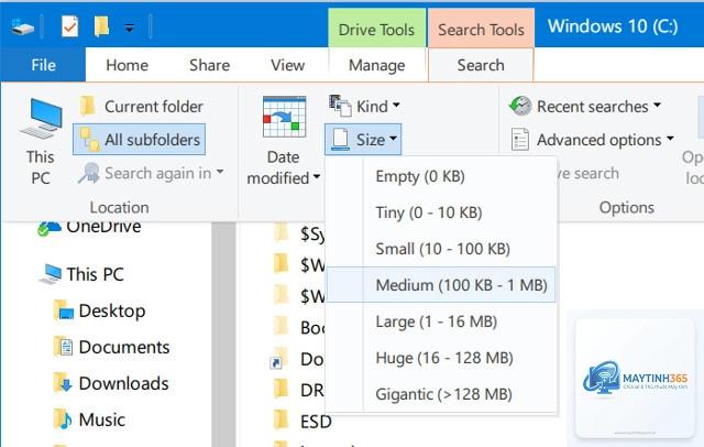 cách lọc file dung lượng lớn