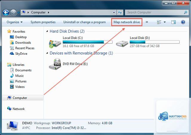 cách map network drive