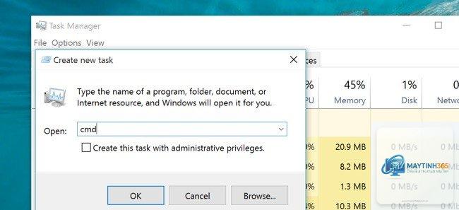 cách mở cmd bằng task manager - Hình 4