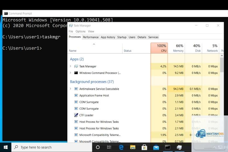 cách mở cmd bằng task manager