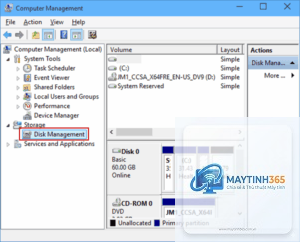cách mở disk management bằng cmd