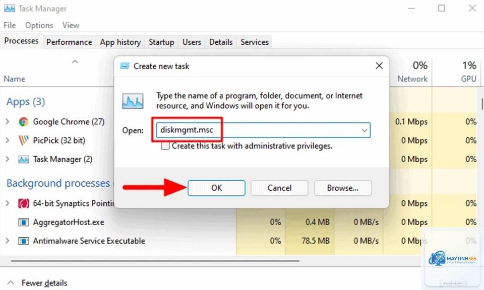 cách mở disk management bằng run - Hình 4