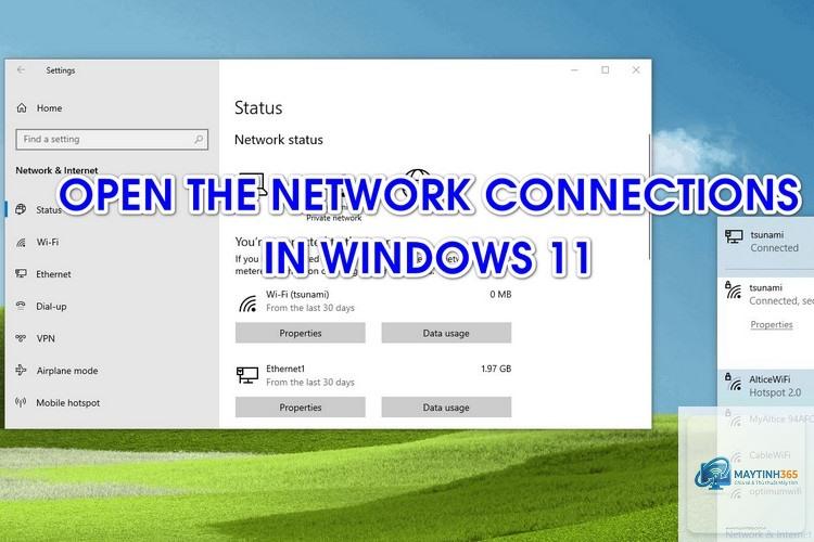 cách mở ethernet settings windows 11