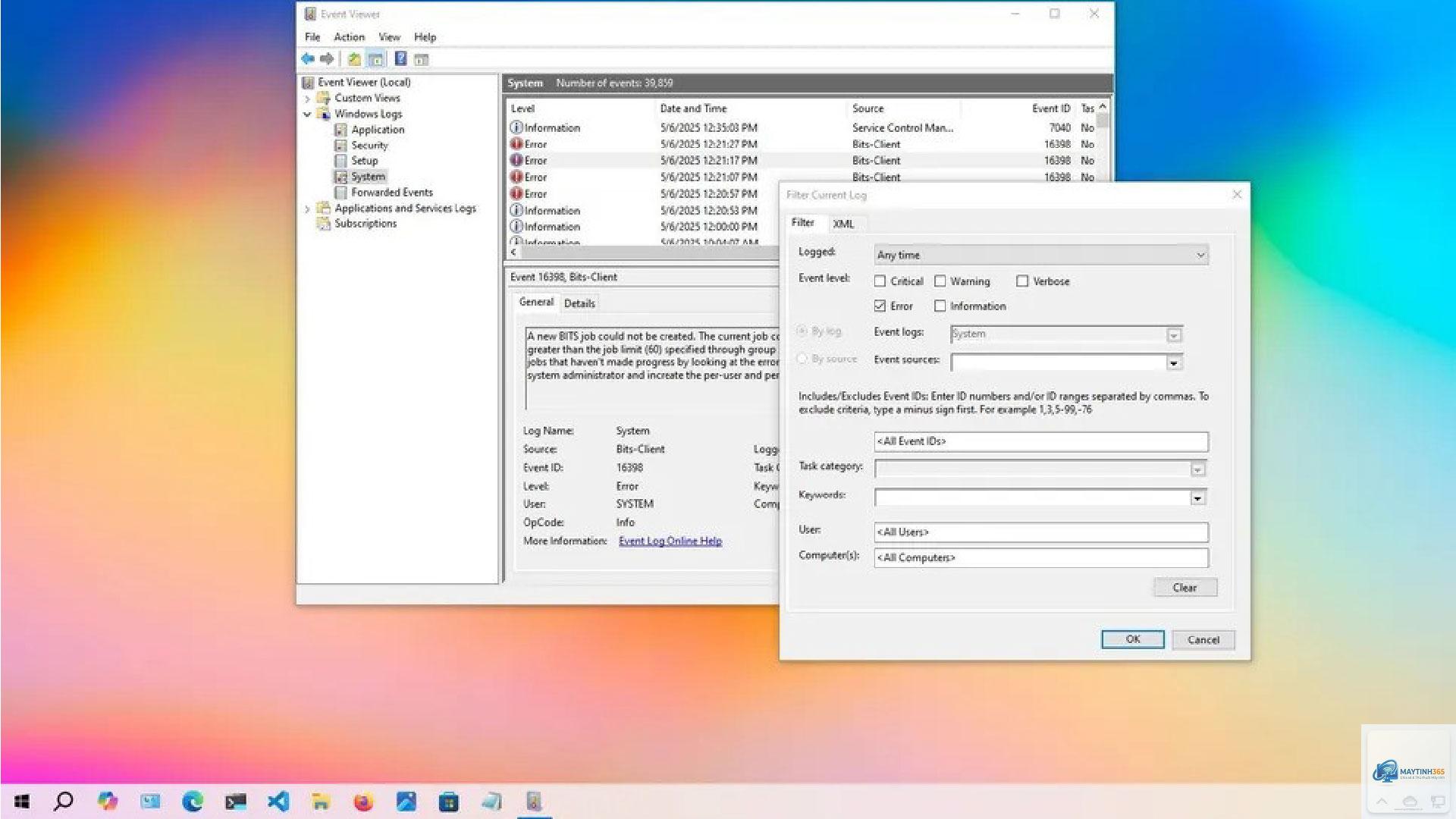 cách mở event viewer - Hình 5