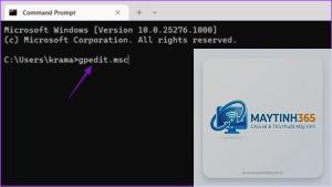 cách mở gpedit bằng cmd