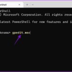 cách mở gpedit bằng powershell