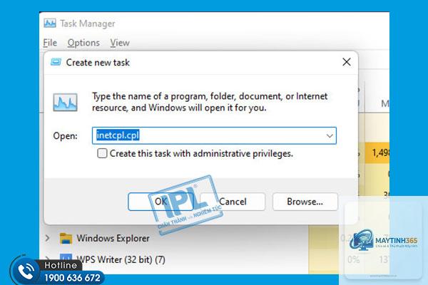 cách mở internet options