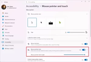 cách mở mouse settings windows 11