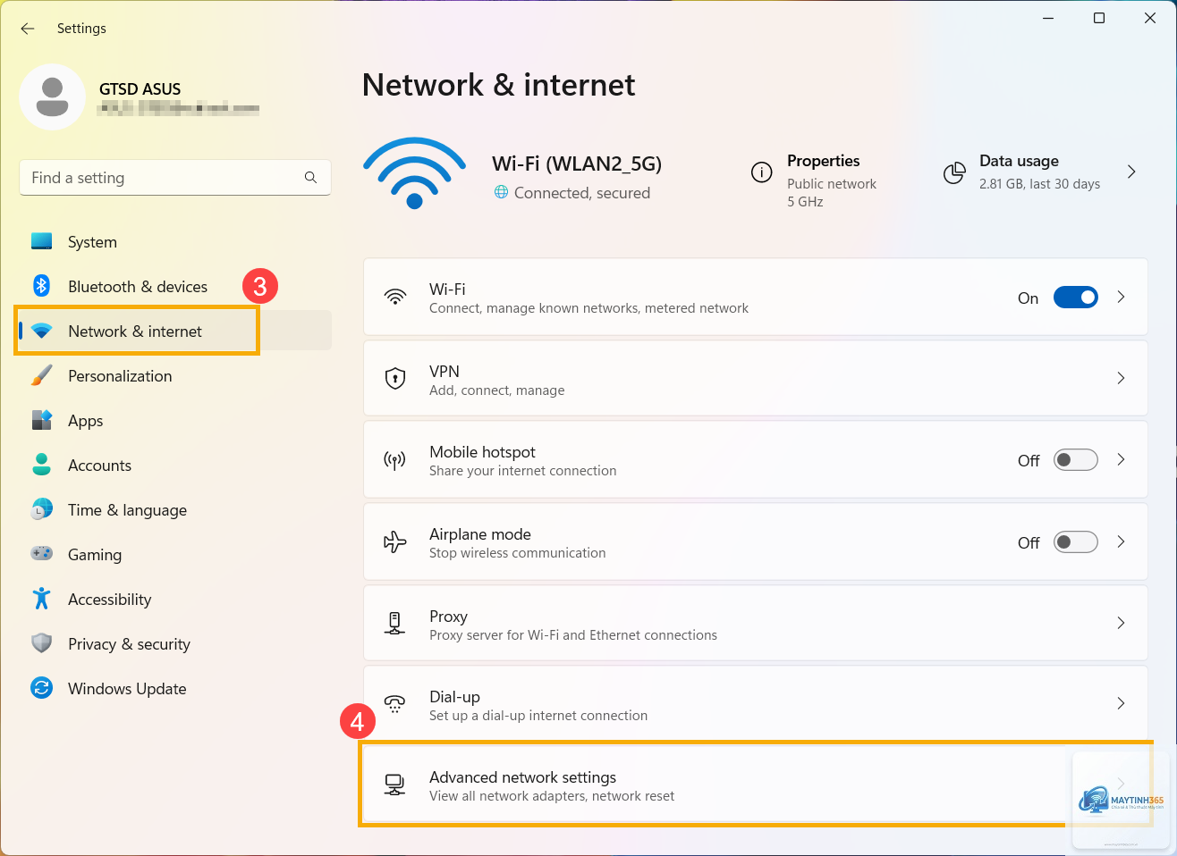 cách mở network sharing settings - Hình 3
