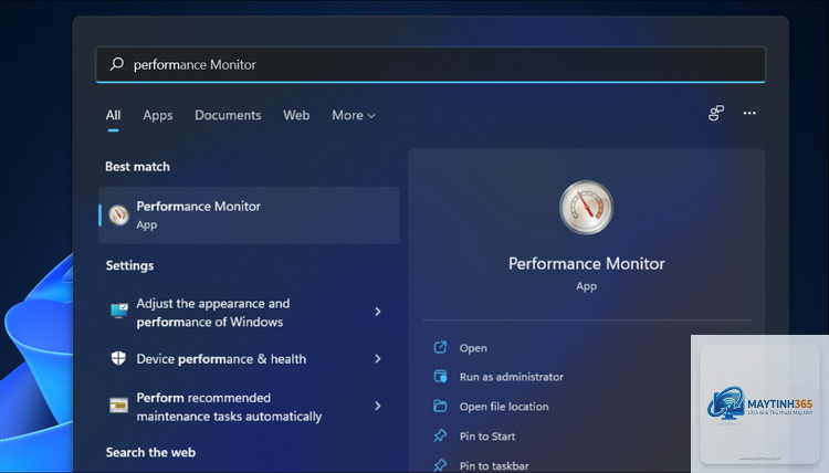 cách mở performance monitor