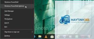 cách mở powershell từ taskbar