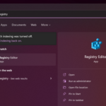 cách mở registry editor từ search