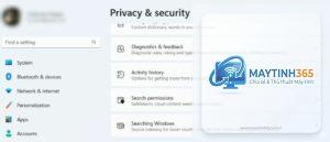 cách mở search permissions windows 11